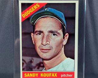 Sandy Koufax (HOF And MLB All-Century Team) Los Angeles Dodgers Topps Baseball Cards, Includes 1963 No. 210 And 1966 No. 100 