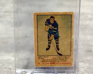 1951 Parkhurst Hockey Cards, Includes Harry Watson (HOF) No. 70, George Clare Martin No. 39, Danny Lewicki No. 71, Jim Alexander McFadden No. 44, Gus Bodnar No. 40, Fred Hucul No. 45, And Jim Peters No. 41