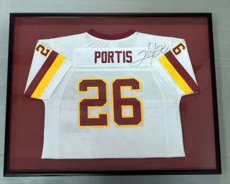 Clinton Portis Washington Redskins Autographed Framed Jersey, 26" X 33" 