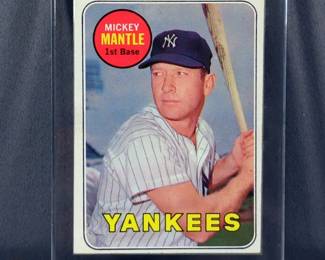 Mickey Mantle (HOF And MLB All-Century Team) New York Yankees 1969 Topps Baseball Card No. 500 
