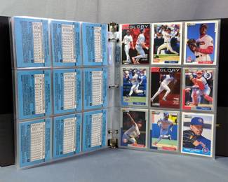 Hall Of Famers Baseball Cards Including Reggie Jackson, Derek Jeter, Carlton Fisk, George Brett, Ken Griffey Jr, Cal Ripken And More, In Binder