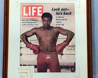 Muhammad Ali (HOF) Life Magazine Cover From October 23, 1970, Framed And Matted Under Glass, 16" x 20"