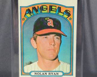 1972 Topps Baseball Cards, Includes Nolan Ryan (HOF) Los Angeles Angels No. 595 And Hank Aaron (HOF) Atlanta Braves No. 299 
