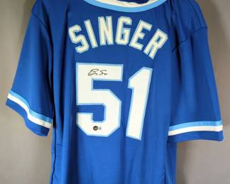 Brady Singer Kansas City Royals Autographed Jersey With Beckett COA Sticker 