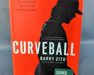 Curveball By Barry Zito Autographed Book (MLB Pitcher, 3X All-Star, 2012 World Series Champion And American League Cy Young Award Winner) 
