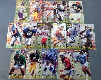 1994 Fleer NFL Game Day Rookie Standout Cards, Complete Set Of 16, Players Include Bryant Young, Sam Adams, Johnnie Morton And More
