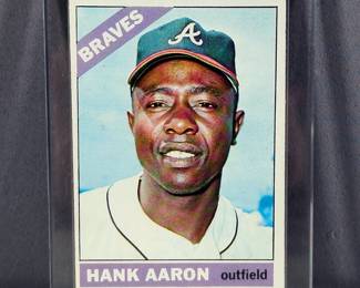 Hank Aaron (HOF And MLB All-Century Team) Atlanta Braves Topps Baseball Cards, Includes 1966 No. 500 And 1970 No. 500 