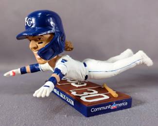 Bobby Witt Jr Bobblehead (Commemorating August 14, 2023 Inside-The-Park Home Run Slide Against Seattle Mariners) And Official Game Card Including MLB Authentication Sticker 