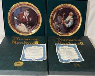 Norman Rockwell Christmas Memories Plates