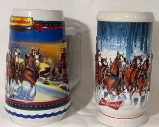 Two Collectible Budweiser Mugs