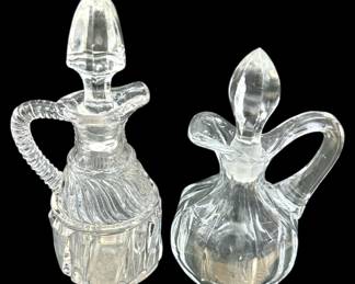 Beautiful Glass Cruets with Stoppers