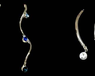 Womens Rhinestone Dangle Earrings