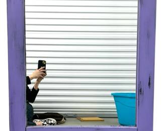 Purple Framed Mirror