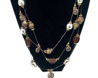 Beaded Jewelry Set in Brown Tones