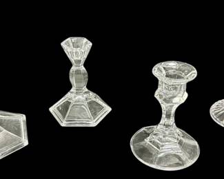 Elegant Crystal Glass Candle Holders