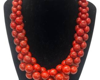 Coral Colored Jewelry Set