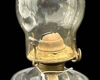 Clear Glass and Brass Oil Lamp