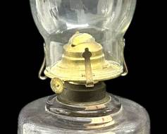 Manganese Glass Oil Lamp
