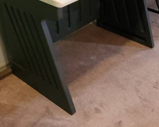 Hard plastic adult-sized desk. 