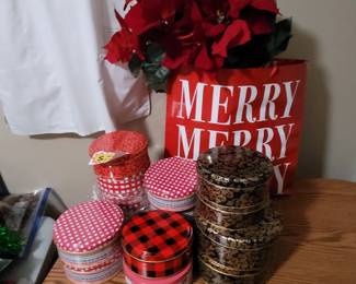 Holiday tins.