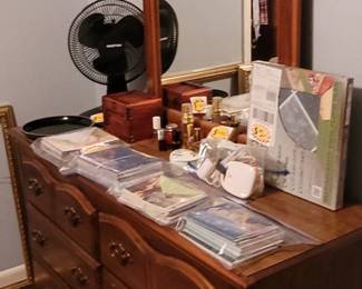 Six-drawer dresser with mirror.  Matches bed. 