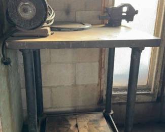 Vintage Metal Grinder Table More 