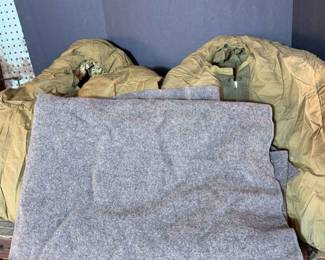 Two Down Sleeping Bags One Wool Blanket 
