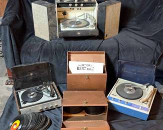 Three Vintage Record Players Albums 