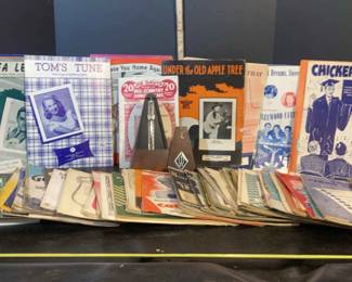 Mystery Lot Of 1930s 1950s Sheet Music  Metronome 