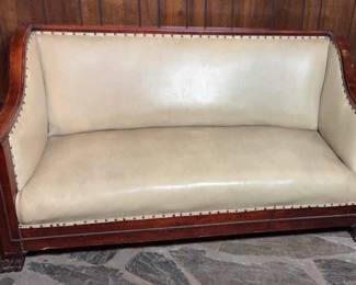  001 White and Brown Sofa
