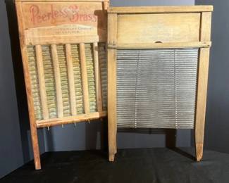 Two Metal Wash Boards