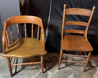 2 Wood Chairs