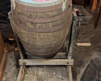 Antique Wooden Butter Churn on Stand 