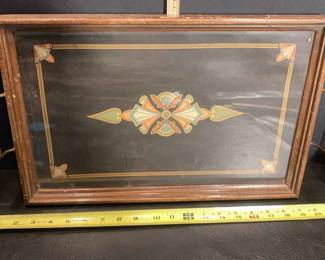 Vintage Folk Art Serving Tray