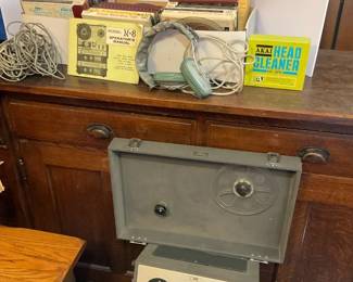 Akai Tape Recorder W Reels, Akai Head Cleaner.