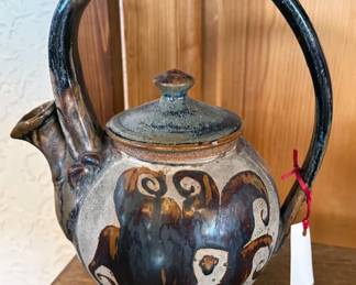 Handmade ceramic teapot