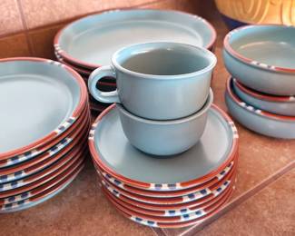 Dansk Mesa china, dinner + salad plates, bowls, cups + saucers