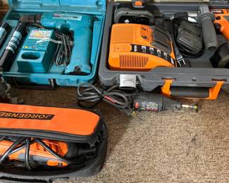 Large collection of shop tools, including Ryobi, Craftsman + Bosch