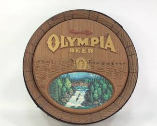 Olympia Beer Barrel Sign