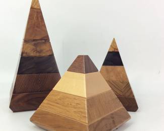  Liberty Wood Products Trio of Pyramids