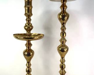 Pair of Brass Floor Candle Holders