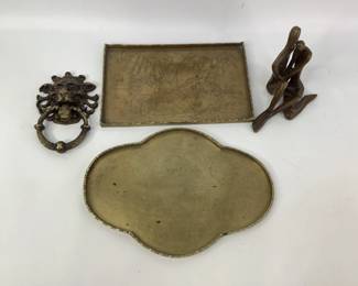 Antique Brass Lion Door Knocker and More