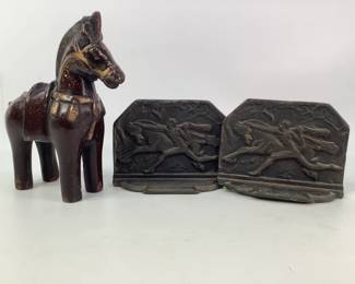 Antique Bronze Japanese Horse Sculpture