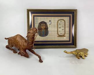 Scarab Boot Jack, Papyrus Art, Leather Camel