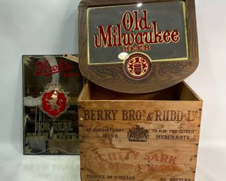Old Milwaukee, Stroh's Beer, Cutty Sark Whiskey Collectibles
