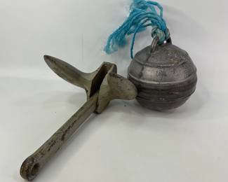 Vintage Nautical Aluminum Float, Anchor