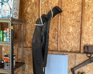 Thigh high rubber waders! 