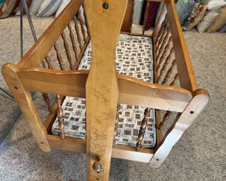 This is a lovely Vintage Maple rocking crib! 