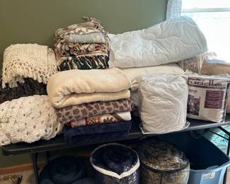 Some great sleeping bags there under the table too! 