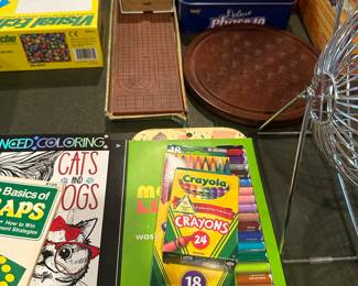 Also have adult coloring books and crayons! 